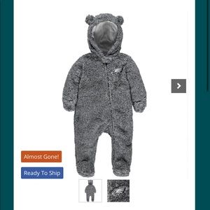 Philadelphia Eagles Infant Charcoal Fleece 3-6 month